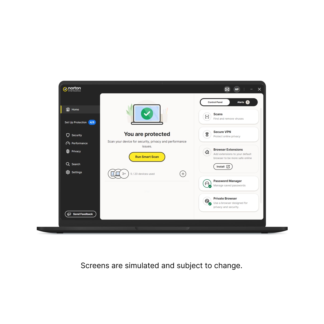 You are protected screen display